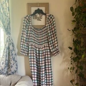 Plaid Long Sleeve Dress